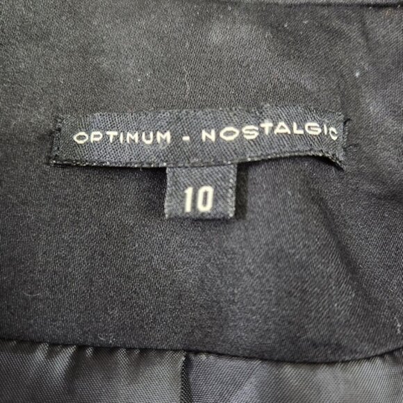 Optimum Nostalgic black slim fit moto blazer size 10 - Picture 7 of 12
